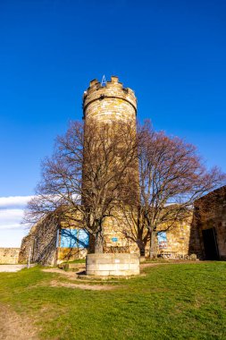 Thüringen Havzası Thüringen Almanya 'sındaki Drei Gleichen kalelerinin etrafında kısa bir yürüyüş.