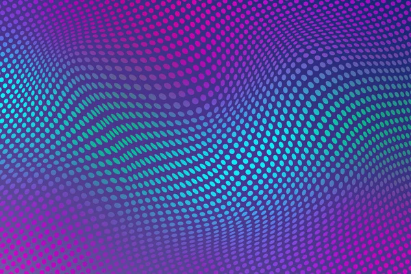 Vector halftone gradient effect. Vibrant abstract background. Yellow, purple and blue — Stock Vector