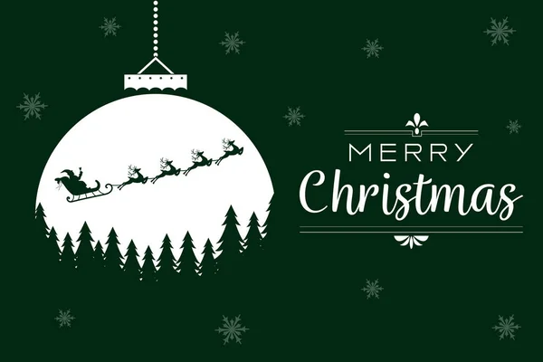 Noel Baba, gece gökyüzünde Noel ormanının altında uçuyor. Noel Baba kızağı, gece vakti büyük ayın yakınındaki ağaçların arasından geçiyor. Eps 10.