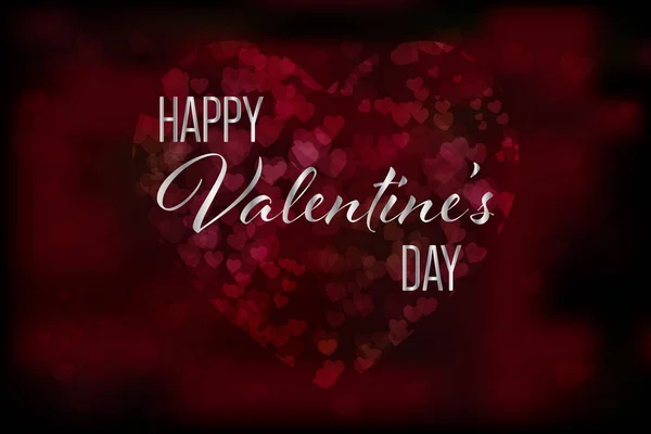 Valentines Background with Hearts Вітаємо картку. Приклад вектора — стоковий вектор