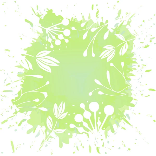 Abstract bloemig artistiek element. Aquarel vector achtergrond met kleurrijke bloemen en bladeren. Vector illustratie op witte geïsoleerde achtergrond — Stockvector