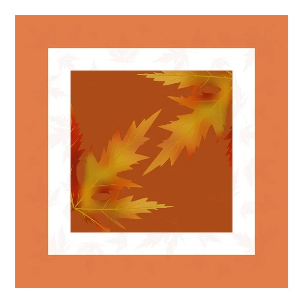 화려 한 가을 벡터 배경, 누르스름 한 밤나무 잎으로 테두리 장식 이 있는 종 이 틀, 벡터 인사 카드 또는 초대장 디자인 , eps10 — 스톡 벡터