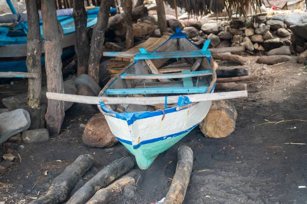 Traditionell Båt Vid Lamalera Nusa Tenggara Indonesien Lamalera Hem För — Stockfoto