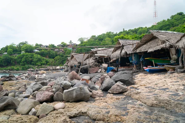 Cabane Traditionnelle Lamalera Nusa Tenggara Indonésie Lamalera Est Maison Peuple — Photo