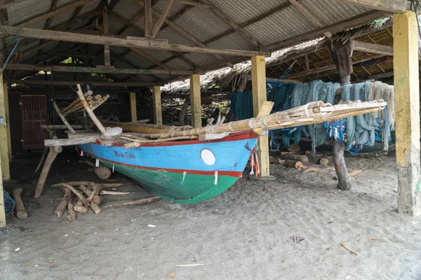 Traditionell Båt Vid Lamalera Nusa Tenggara Indonesien Lamalera Hem För — Stockfoto