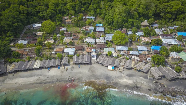 Lamalera Nusa Tenggara Indonésie Déc 2018 Vue Panoramique Cabane Traditionnelle — Photo