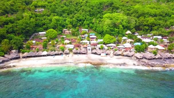 Lamalera Nusa Tenggara Indonésie Déc 2018 Vue Panoramique Cabane Traditionnelle — Video