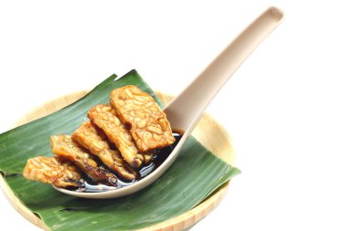 Fried tempeh for snack  clipart