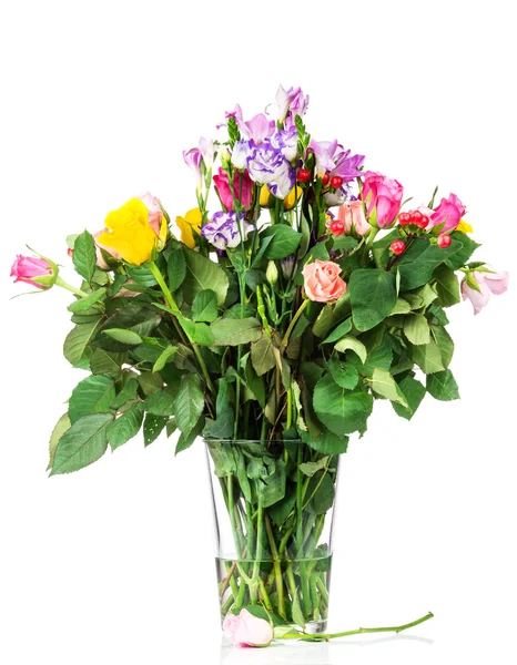 Bouquet di fiori misti nel vaso — Foto Stock