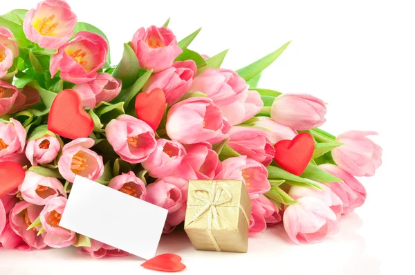 Bouquet of pink tulips — Stock Photo, Image