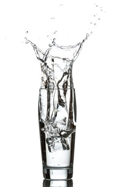 Bir bardak buzlu su.