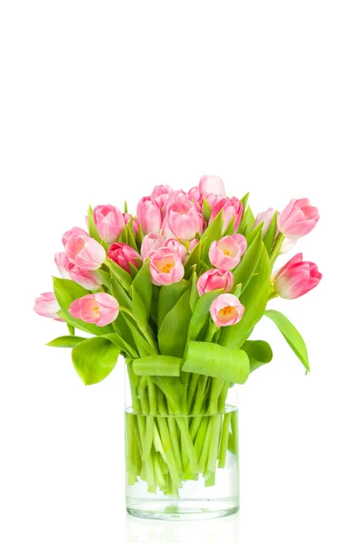 Roze tulpen in de vaas — Stockfoto