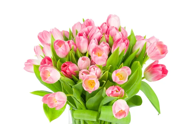 Roze tulpen in de vaas — Stockfoto