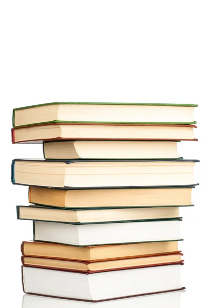 Heap of books on white — Stock Photo, Image