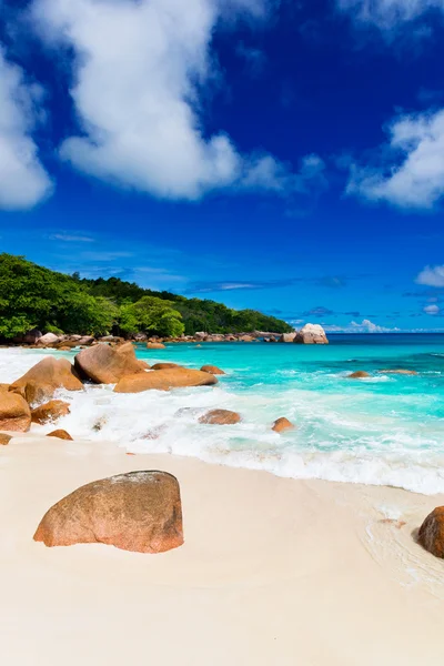 Granieten rotsen op strand — Stockfoto