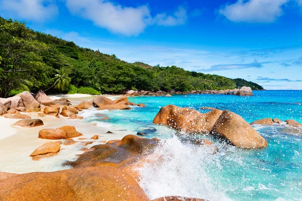 Las Seychelles Playa tropical — Foto de Stock
