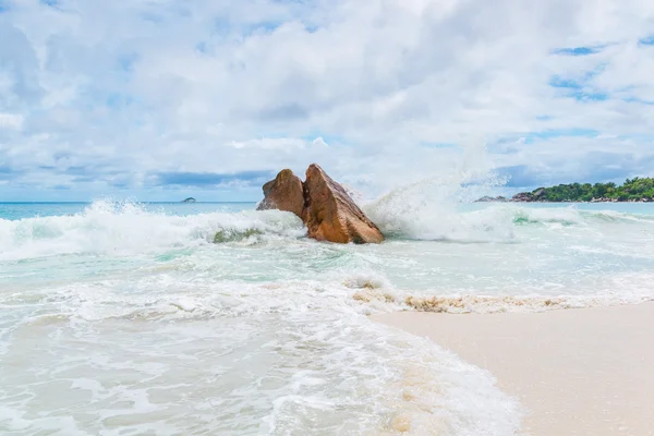 Felsen am tropischen Strand — Stockfoto