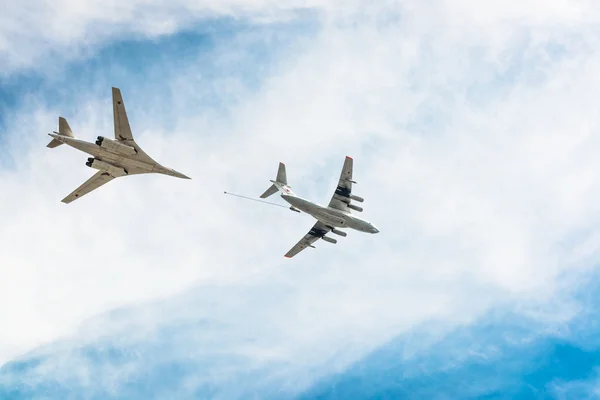 Airshow στην παρέλαση νίκη στη Μόσχα — Φωτογραφία Αρχείου