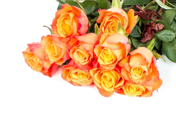 Μπουκέτο λουλούδια πορτοκαλί τριαντάφυλλα — Φωτογραφία Αρχείου