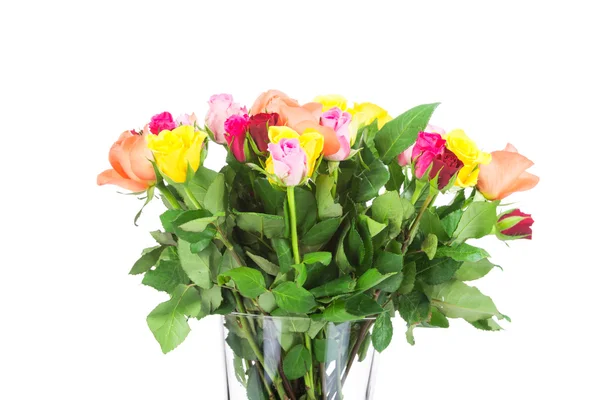 Bouquet di rose in vaso — Foto Stock