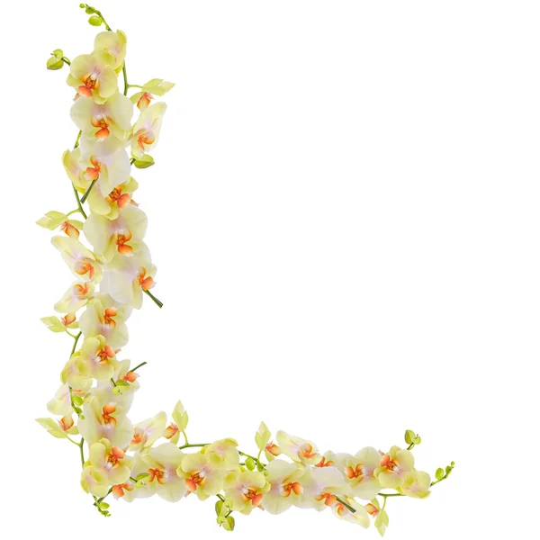 Letter L made of orchids — Stock Photo, Image