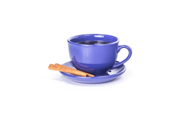 Una taza azul de té caliente —  Fotos de Stock