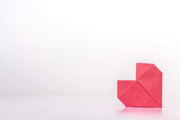 Origami coração vermelho — Fotografia de Stock