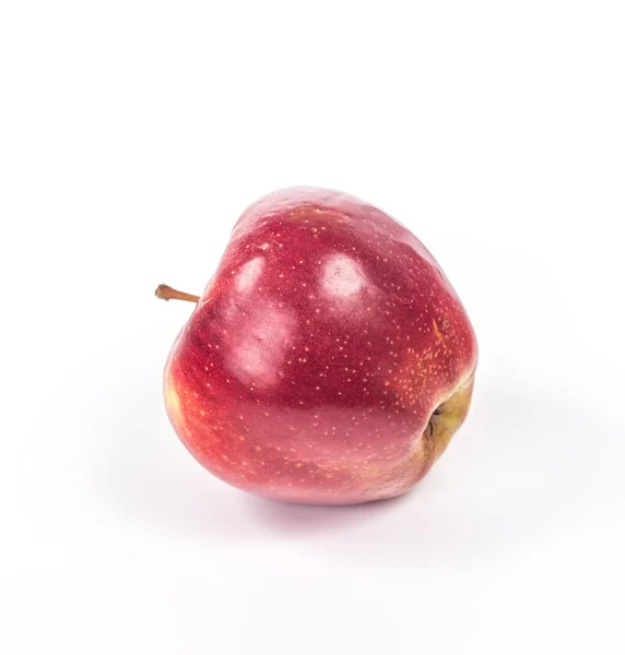 Pomme rouge, isolée sur fond blanc — Photo