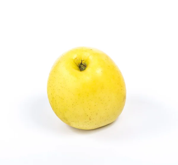 Pomme jaune, isolée sur fond blanc — Photo