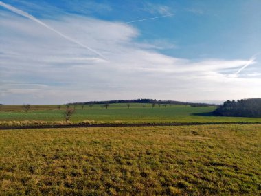Czech cumhuriyetinin Moravya kırsal kesiminde manzara