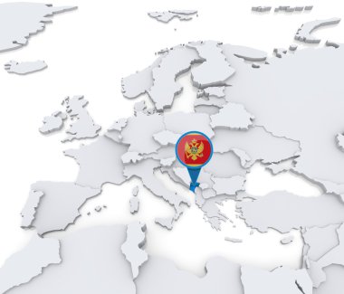 Monte Avrupa haritasında negro