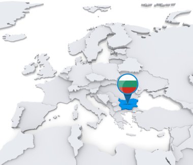 Bulgaristan Avrupa haritasında