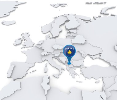 Kosova Avrupa haritasında