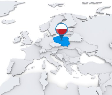 Polonya Avrupa haritasında