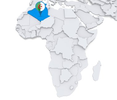 bir harita Afrika Cezayir
