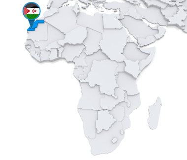 Batı Sahra Afrika haritasında