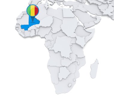 Afrika Haritası üzerinde mali