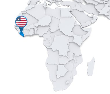 Liberya Afrika haritasında