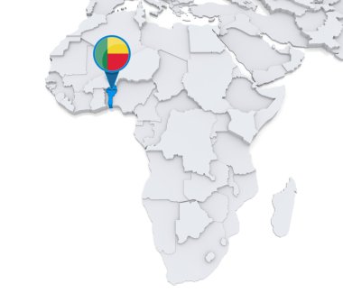 Benin Afrika haritasında