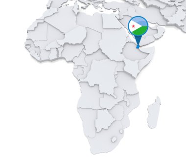 Cibuti Afrika haritasında