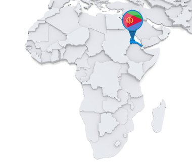 Eritre Afrika haritasında