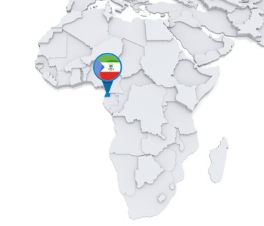 Ekvator Ginesi Afrika haritasında