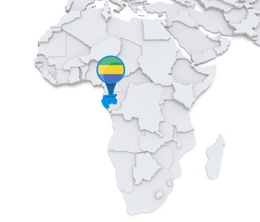 Gabon Afrika haritasında