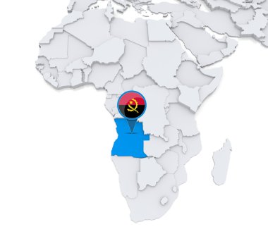 Angola Afrika haritasında