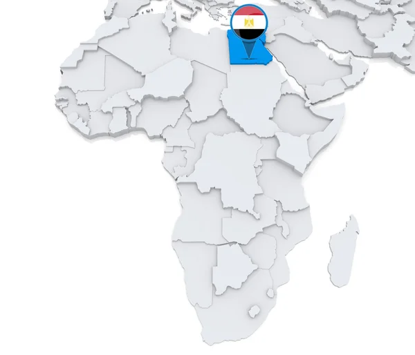 Egypt on a map of Africa — Stock Photo, Image