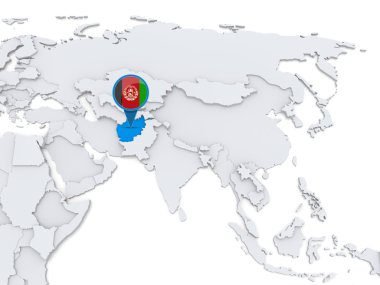 Afganistan Asya haritasında