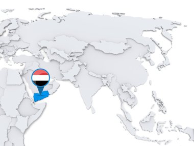 Yemen Asya haritasında