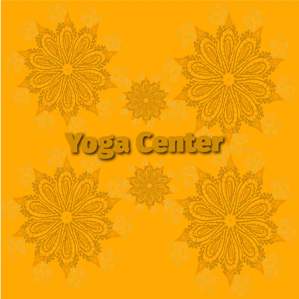 yoga center banner background, flower mandala