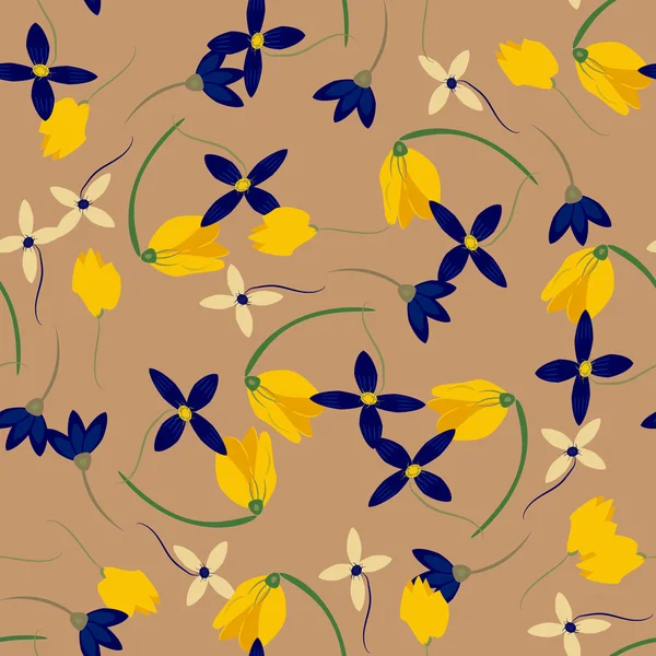 Fondo floral ligero en vector. Cubierta natural de primavera colorida, impresión, para la tela — Vector de stock