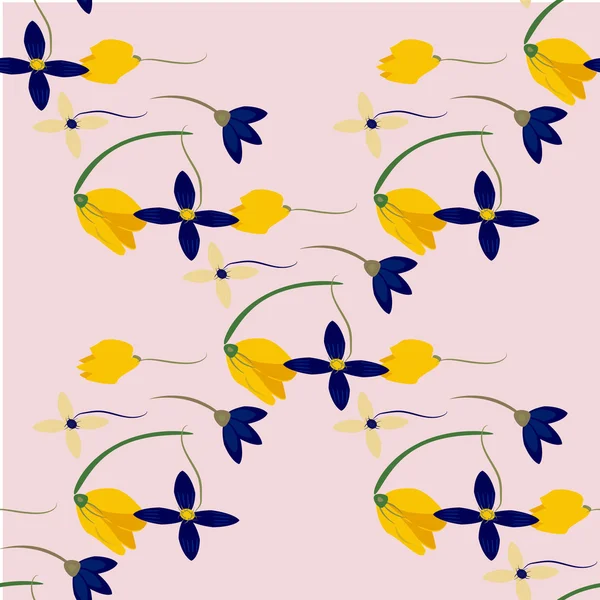 Fondo floral ligero en vector. Cubierta natural de primavera colorida, impresión, para la tela — Vector de stock